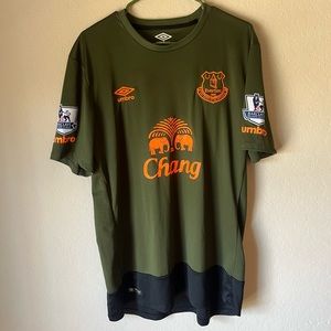 Everton Soccer Jersey Umbro 15/16 Third Kit in Great Condition Forest Green